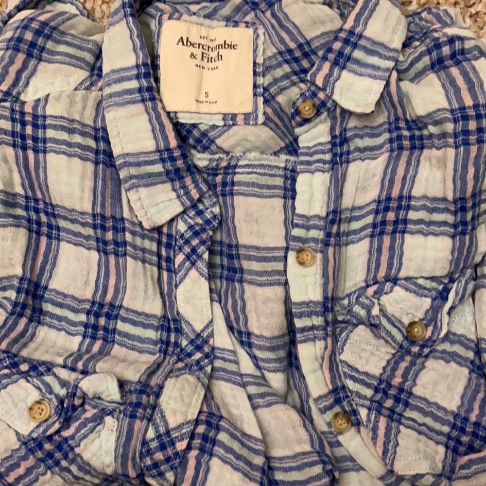 Abercrombie blue flannel